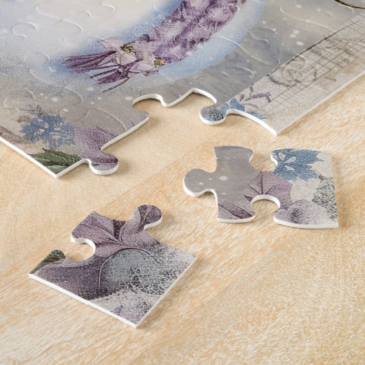 Puzzle Vintage Snowman Elegance Noël (Côté)