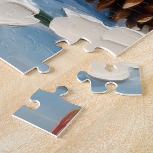 Puzzle Vintage Squirrels Gathering Pinecones Christmas (Côté)