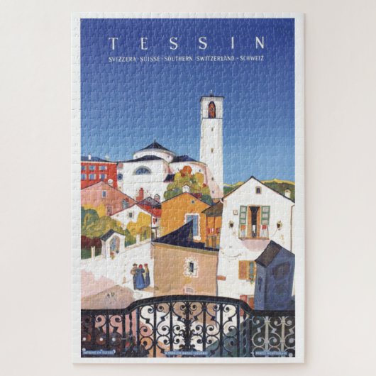 Puzzle Vintage Tessin Tessin Canton Suisse (Vertical)