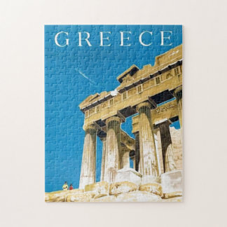 Puzzle Vintage Travel Athens Greece Parthenon Temple