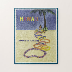 Puzzle Vintage-Travel-Poster-Hawaii - Poster Tropical