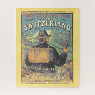 Puzzle Vintage Travelers Guide to Switzerland Illustrated