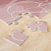 Puzzle Vintage Tulipes blanches Arrière - plan rose (Côté)