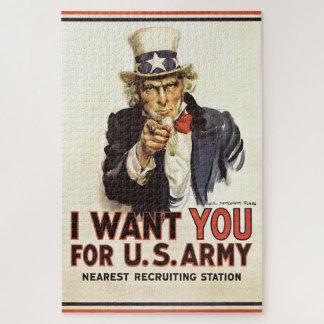 Puzzle Vintage Uncle Sam I Want You WWI Propaganda USA