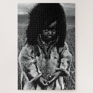 Puzzle Vintage USA Alaska eskimo garçon