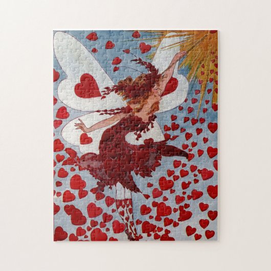 Puzzle Vintage Valentine Love Hearts Fairy (Vertical)