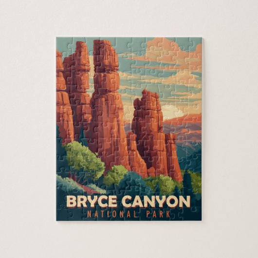 Puzzle Vintage voyage Bryce Canyon National Park Utah (Vertical)