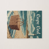 Puzzle Vintage voyage Cape Cod Massachusetts Beach Retro (Horizontal)
