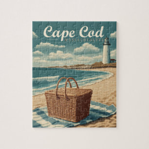Puzzle Vintage voyage Cape Cod Massachusetts Beach Retro