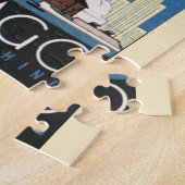 Puzzle Vintage voyage Chicago a tout City Skyline (Côté)