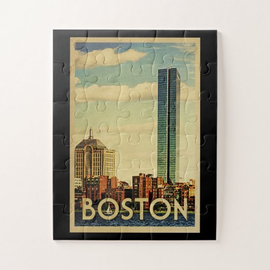 Puzzle Vintage voyage de Boston le Massachusetts (Vertical)