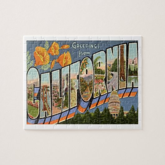 Puzzle Vintage voyage de Californie (Horizontal)