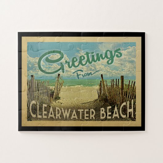 Puzzle Vintage voyage de Clearwater Beach (Horizontal)