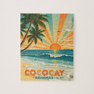 Puzzle Vintage voyage de Cococay Bahamas
