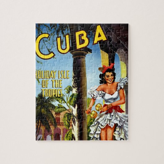 Puzzle Vintage voyage de danseuse cubaine (Vertical)