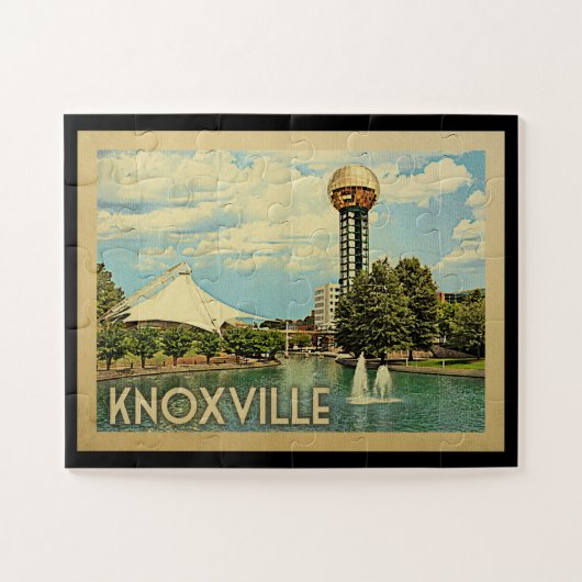 Puzzle Vintage voyage de Knoxville Tennessee (Horizontal)