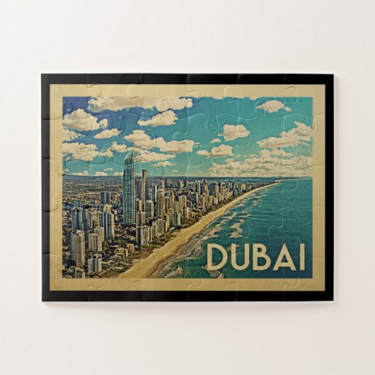 Puzzle Vintage voyage de la côte de Dubaï (Horizontal)