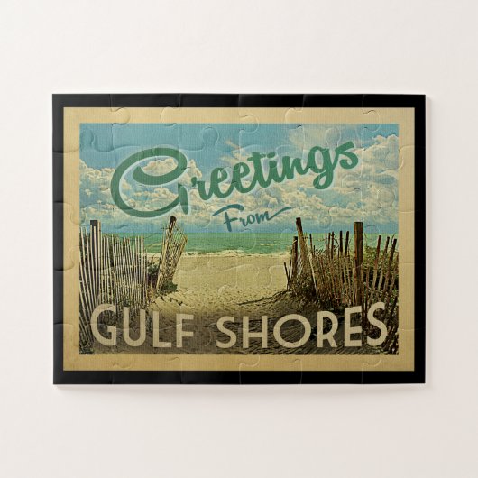 Puzzle Vintage voyage de la plage de Gulf Shores (Horizontal)