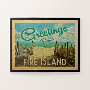 Puzzle Vintage voyage de plage de Fire Island