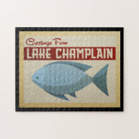 Vintage voyage de poissons du lac Champlain