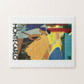Puzzle Vintage voyage de tennis Monte Carlo Monaco (Horizontal)