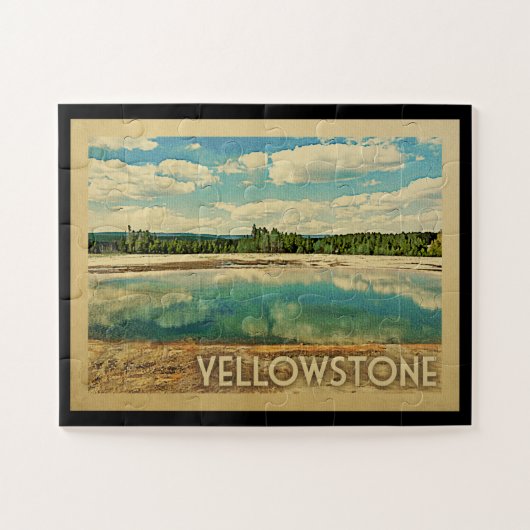 Puzzle Vintage voyage de Yellowstone (Horizontal)