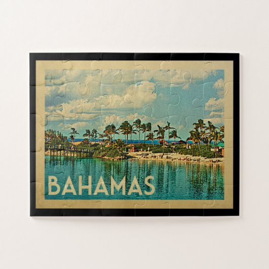 Puzzle Vintage voyage des Bahamas (Horizontal)