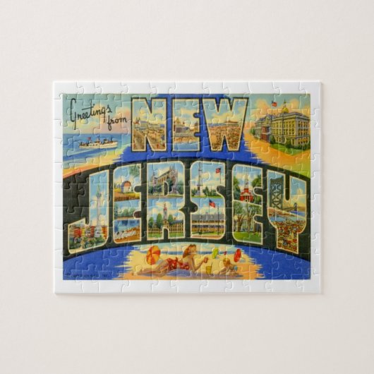 Puzzle Vintage voyage du New Jersey (Horizontal)
