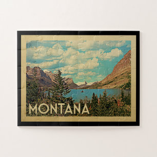 Puzzle Vintage voyage du parc Glacier du Montana