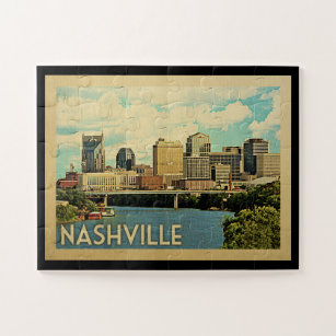 Puzzle Vintage voyage du Tennessee de Nashville