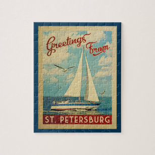 Puzzle Vintage voyage la Floride de voilier de St