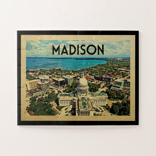 Puzzle Vintage voyage Madison Wisconsin