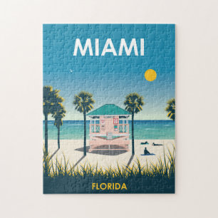Puzzle Vintage voyage Miami Beach Floride