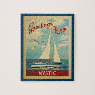 Puzzle Vintage voyage mystique le Connecticut de voilier