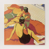 Puzzle Vintage voyage, Vacances en bateau de croisière (Vertical)