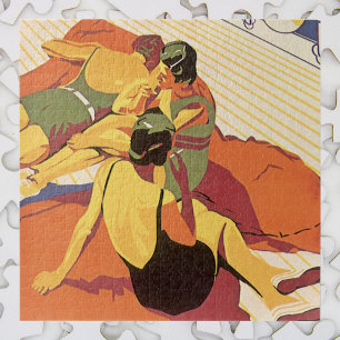 Puzzle Vintage voyage, Vacances en bateau de croisière