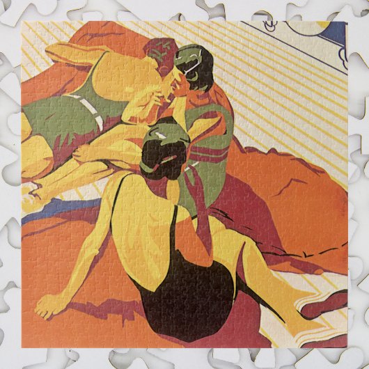 Puzzle Vintage voyage, Vacances en bateau de croisière