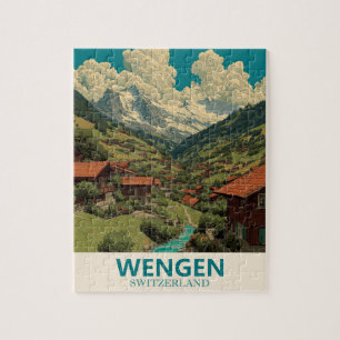 Puzzle Vintage voyage Wengen Suisse