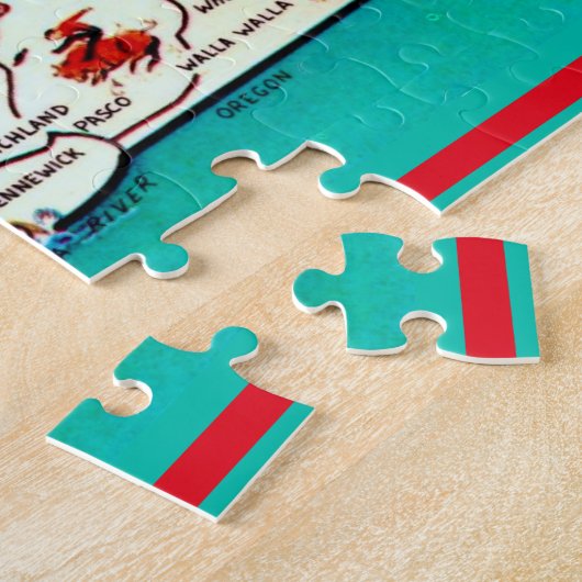 Puzzle Vintage Washington Map (Côté)