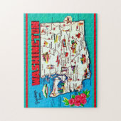 Puzzle Vintage Washington Map (Vertical)
