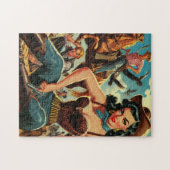 Puzzle Vintage Western Country Girl (Horizontal)