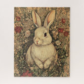 Puzzle Vintage William Morris Cottage Tan Rabbit (Vertical)
