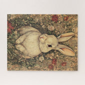 Puzzle Vintage William Morris Cottage Tan Rabbit (Horizontal)