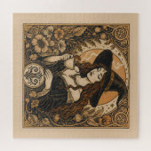 Puzzle Vintage Witch Tea Time (Horizontal)