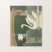 Puzzle Vintages cygnes blancs illustrés (Vertical)