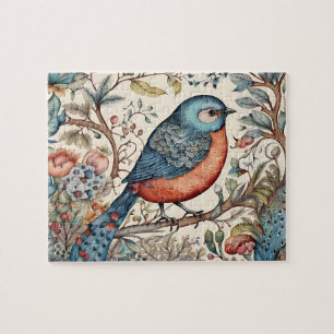 Puzzle Vintages oiseaux Design de tissu scandinave