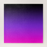 Puzzle Violet bleu noir et Ombre rose néon<br><div class="desc">Un puzzle stimulant avec un dégradé tricolore ou un design sombre : noir, violet bleu et rose néon. Vous pouvez également ajouter un texte personnalisé, une lettre monogramme ou une photo à la conception. Si vous transférez ceci vers un autre cadeau, l'option de tuiles sans soudure peut fonctionner pour vos...</div>