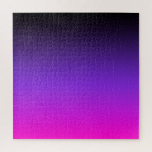 Puzzle Violet bleu noir et Ombre rose néon