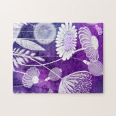 Puzzle Violet et violet Fleur sauvage Art (Horizontal)