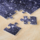 Puzzle Violet pourpre noir galaxie abstraite (Côté)